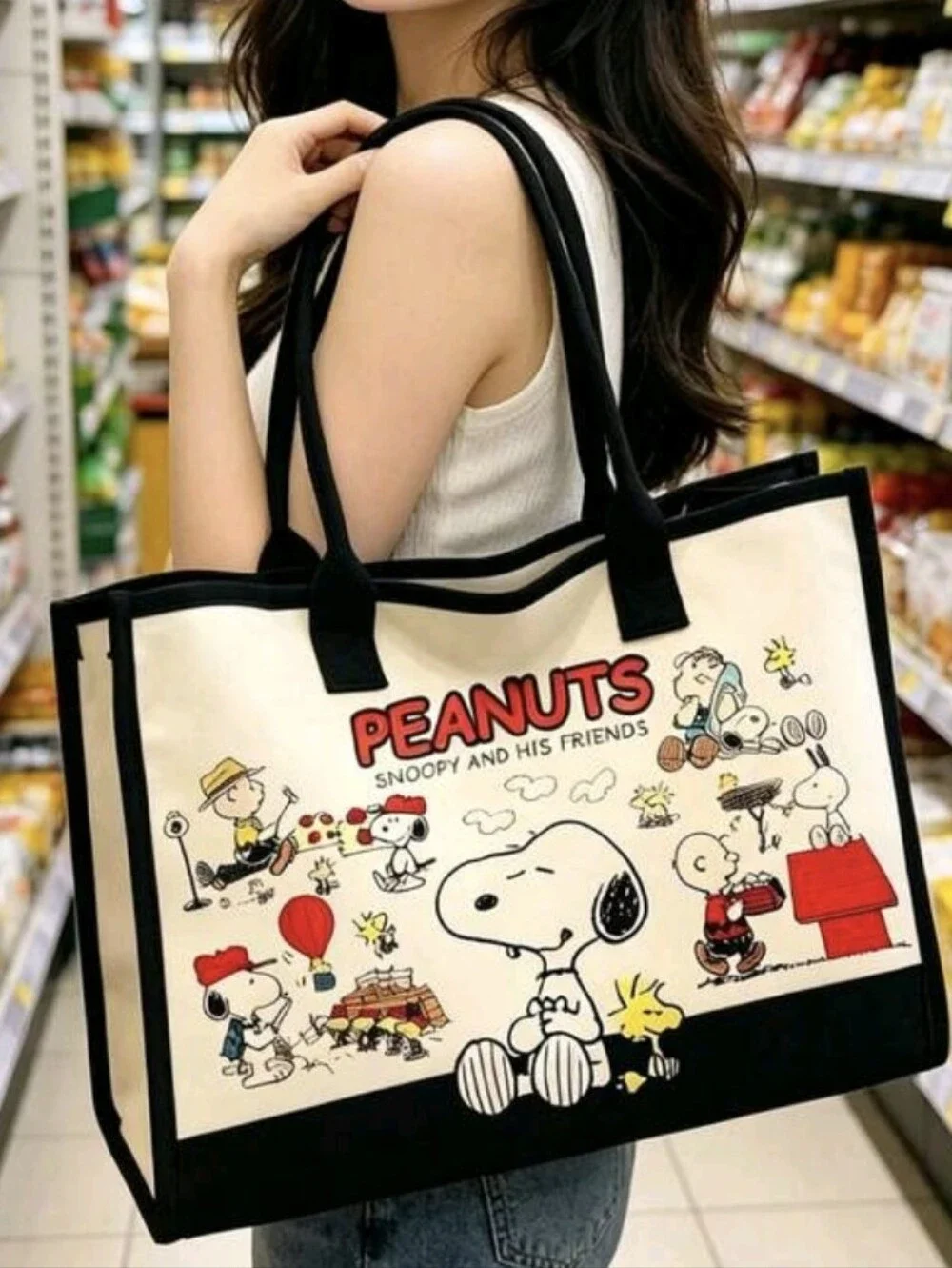 Snoopy Canvas Tote Bag - Picture 4 of 5